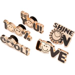 imageCrocs Smiley Jibbitz Pack Elevated Smiley 5Pack One Size