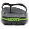 imageCrocs Unisex Adult Crocband Flip Flop SandalGraphiteVolt Green