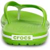 imageCrocs Unisex Adult Crocband Flip Flop SandalGreen Volt Green White