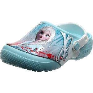 imageCrocs Girls Fun Lab OL Disney Frozen 2 Clog ToddlerLittle KidIce Blue