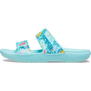 imageCrocs UnisexAdult Classic Disney X Vera Bradley Little Mermaid Sandal SlidePure Water