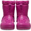 imageCrocs UnisexChild Classic Lined Neo Puff Boot SnowFuchsia Fun