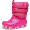 imageCrocs UnisexChild Classic Lined Neo Puff Boot SnowCandy Pink