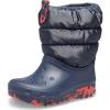 imageCrocs UnisexChild Classic Lined Neo Puff Boot SnowNavy