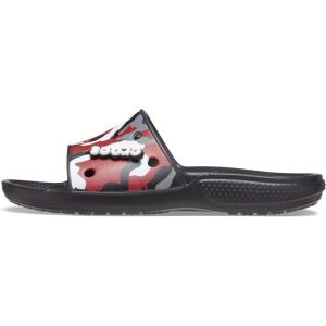 imageCrocs Kids Classic Slide Sandals BlackRed 11 Little Kid