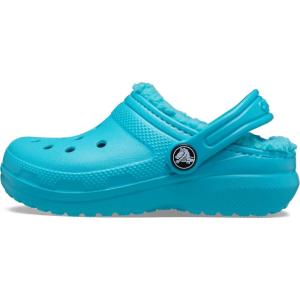 imageCrocs UnisexChild Classic Tie Dye Lined Clog  Kids SlippersDigital Aqua