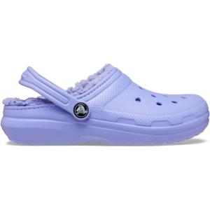 imageCrocs UnisexChild Classic Tie Dye Lined Clog  Kids SlippersDigital Violet
