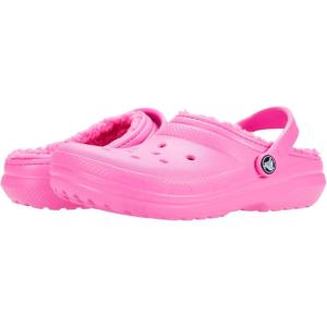 imageCrocs UnisexChild Classic Tie Dye Lined Clog  Kids SlippersElectric Pink