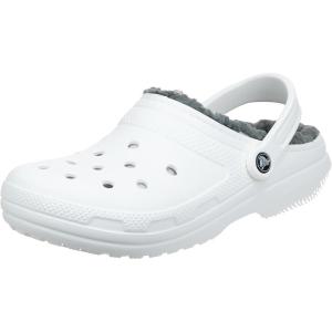 imageCrocs UnisexChild Classic Tie Dye Lined Clog  Kids SlippersWhiteGrey