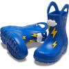 imagecrocs Handle It Graphic Rain Boot Kids PullOn BootBlue Bolt