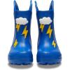 imagecrocs Handle It Graphic Rain Boot Kids PullOn BootBlue Bolt