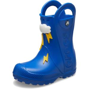 imagecrocs Handle It Graphic Rain Boot Kids PullOn BootBlue Bolt