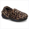 imageCrocs UnisexAdult Classic Unfurgettable Clogs Fuzzy SlippersSepiaLeopard