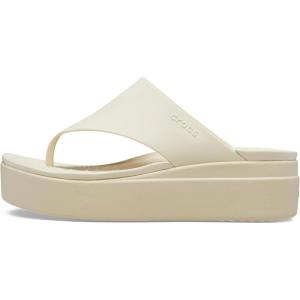 imageCrocs womens Brooklyn Platform Flip FlopsBone
