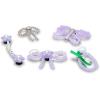 imageCrocs Jibbitz Purple Beads ampamp Bows Jewelry Shoe Charms Purple Meta 5Pack