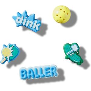 imageCrocs Unisex Jibbitz Sports ampamp Interests Pickle Ball 5 Pack