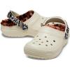 imageCrocs Unisex Adult Classic Lined Clog Fuzzy SlippersBoneMulti Animal Remix