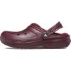 imageCrocs Unisex Adult Classic Lined Clog Fuzzy SlippersDark Cherry
