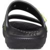 imageCrocs Unisex Adult Classic Twostrap Slide SandalsBlackLime Punch