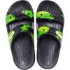 imageCrocs Unisex Adult Classic Twostrap Slide SandalsBlackLime Punch