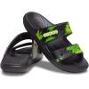 imageCrocs Unisex Adult Classic Twostrap Slide SandalsBlackLime Punch