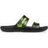 imageCrocs Unisex Adult Classic Twostrap Slide SandalsBlackLime Punch