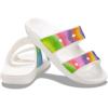 imageCrocs Unisex Adult Classic Twostrap Slide SandalsWhiteSpray Dye