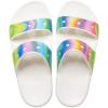 imageCrocs Unisex Adult Classic Twostrap Slide SandalsWhiteSpray Dye