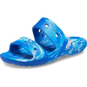 imageCrocs Unisex Adult Classic Twostrap Slide SandalsBlue BoltMulti