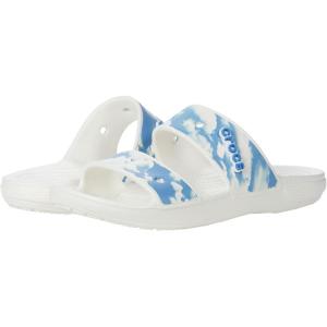 imageCrocs Unisex Adult Classic Twostrap Slide SandalsCloud Print