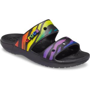 imageCrocs Unisex Adult Classic Twostrap Slide SandalsRainbow Animal Print