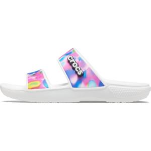 imageCrocs Unisex Adult Classic Twostrap Slide SandalsWhitePink