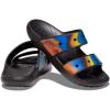 imageCrocs UnisexAdult Classic TwoStrap Slide SandalsBlackSpray Dye