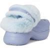 imageCrocs Womens Bae Lined Clogs Fuzzy Platform SlippersBlue Haze