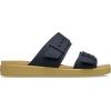 imageCrocs Womens Brooklyn Buckle Low WedgesBlackTan