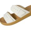 imageCrocs Womens Brooklyn Buckle Low WedgesChalkTan