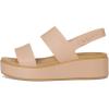 imageCrocs Womens Brooklyn Low Wedge SandalsPink CaramelTan