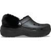 imageCrocs Womens Classic Lined Platform ClogsBlack Fuzzy