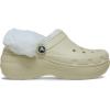 imageCrocs Womens Classic Lined Platform ClogsBone Fuzzy