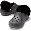imageCrocs Womens Classic Platform FuzzLined ClogsBlack Glitter