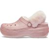 imageCrocs Womens Classic Platform FuzzLined ClogsQuartz Glitter