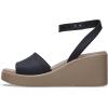imageCrocs womens Brooklyn Ankle Strap WedgesBlackMushroom
