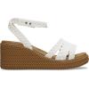 imageCrocs womens Brooklyn Ankle Strap WedgesChalk