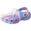 imageCrocs Kids Classic Marbled TieDye ClogWhitePink