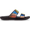 imageCrocs UnisexAdult Classic TwoStrap Slide SandalsBlackSpray Dye