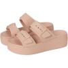 imageCrocs Womens Brooklyn Buckle Low WedgesPink Caramel