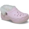 imageCrocs Womens Classic Platform FuzzLined ClogsPink Milk Fuzzy