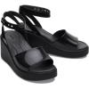 imageCrocs womens Brooklyn Ankle Strap WedgesBlackBlack High Shine