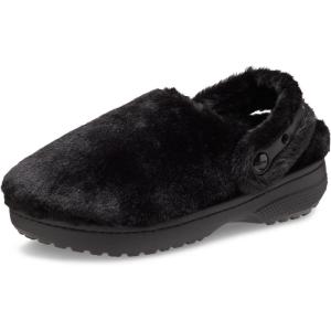 imageCrocs UnisexAdult Classic Unfurgettable Lined Clogs Fuzzy SlippersBlack