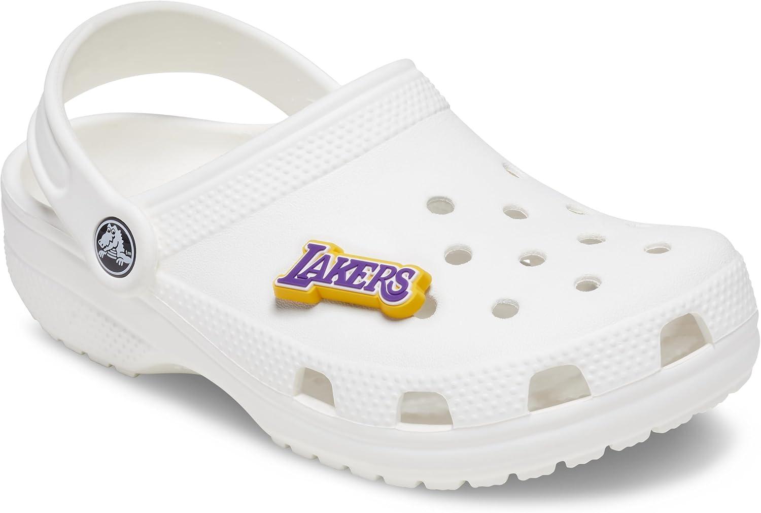 imageCrocs UnisexAdult Jibbitz Shoe Charms  NBA Basketball Team Shoe Charm Singles Sports Charms for Boys and GirlsNba Los Angeles Lakers